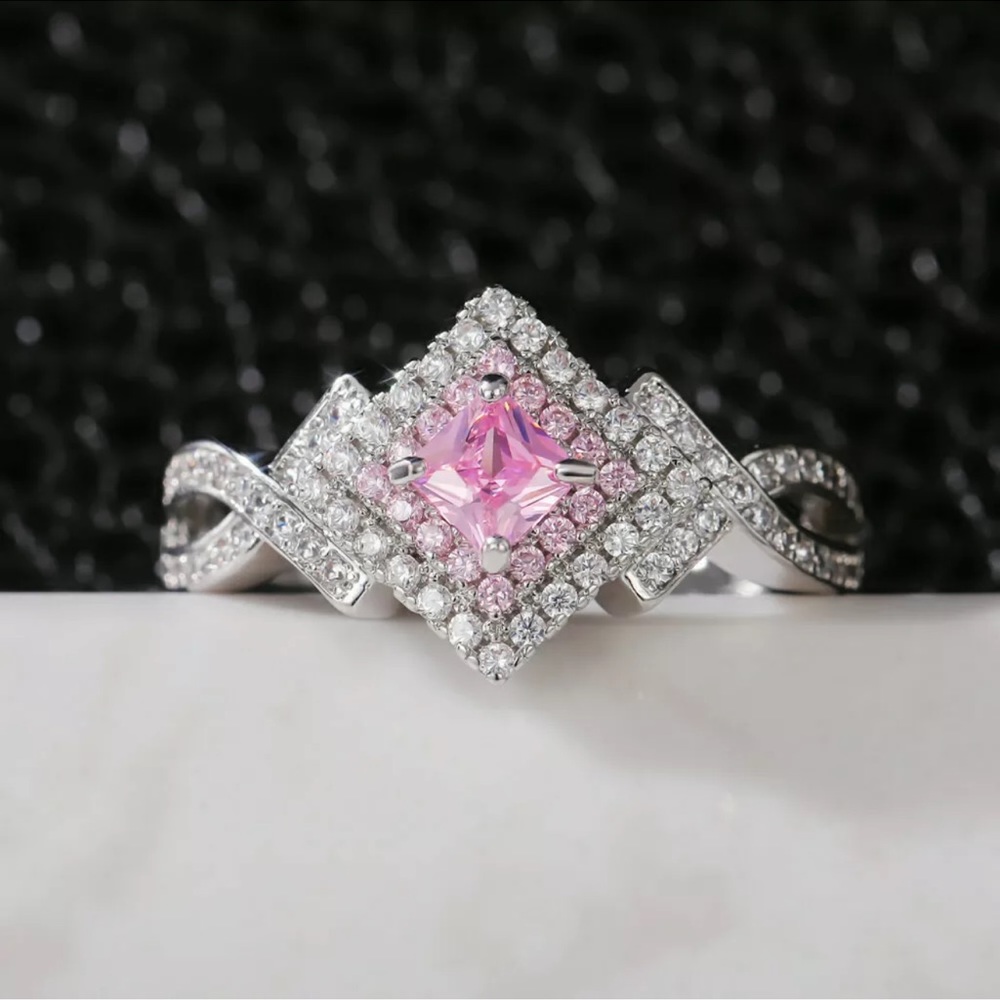 925 Silver Jewelry Cubic Zircon Fashion Women Ring - Picture 2 of 5